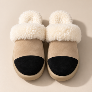 Chaussons d'hiver chauds en fourrure pour femmes, luxueux, en suède synthétique, pour la maison, la chambre, chaussures plates et moelleuses - Product Image 2