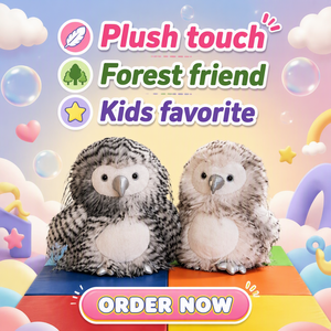 Pronta Consegna All'ingrosso Peluche Gufo Mini Morbido Carino Kawaii Due Misure Pelliccia Soffice con Patch Viso Bianco Regalo Festivo Animale di Peluche - Product Image 2