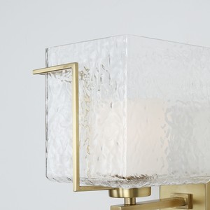 Applique murale en verre créative carrée simple à tête unique en cuivre sur mesure pour couloir d'hôtel, salle de bain, salon, escalier - Product Image 3