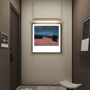 Décoration murale <span class=keywords><strong>moderne</strong></span> minimaliste avec éclairage intégré pour <span class=keywords><strong>galerie</strong></span> d'<span class=keywords><strong>art</strong></span>, cadre métallique, pour salons et entrées haut de gamme - Product Image 4