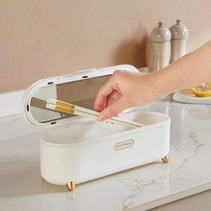 Boîte de rangement anti-poussière pour vaisselle, égouttoir à couverts, baguettes, cuillères et fourchettes - Product Image 4