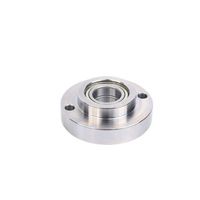 CNC Machined Round Flange Bearing Housing with Double Bearings and Retaining Ring
