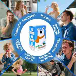 Soft Cooling Gel Patches for Kids (20Sheets), Instant Cool <b>Pack</b>,Adhesive Cooling Gel Pads for Fever & <b>Heat</b> Discomfort, Soft - Product Image 6