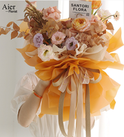 Aierflorist Uni Blumenpapier zum Verpacken, Wasserdichtes Blumenstraußpapier für florale Arrangements