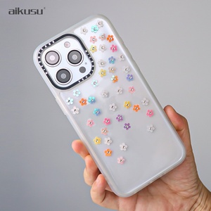 Étui de téléphone portable en diamant Transparent Mat Tpu Pc Anti-jaunissement Étui de téléphone portable pour Iphone 16 15 14 13 Pro Max - Product Image 4