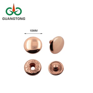 Túi Kim Loại Phụ Kiện Đồng Thau Chất Liệu 10 Mm Rose Gold Plated Đúp Snap Buttons Đối Với Da Túi Xách - Product Image 1