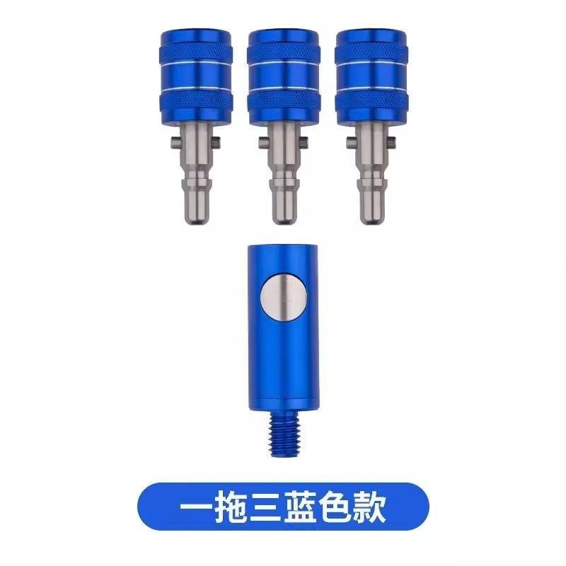 Upgraded push-button connector [blue] 1 to 3