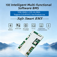 Sistema de Gestión de Baterías de Litio YDE 60A 100A 150A 200A 450A Pico LFP NMC Smart BMS 3S 4S 12V con UART y BT Integrado
