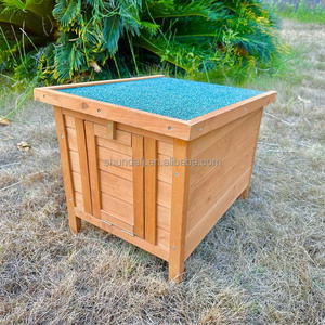 SHUNDA SDR013-02 Eco-Friendly Wood Light Red Heavy Duty Horizontal <b>Sliding</b> Villa Pet House Medium Breed All Seasons Living Print - Product Image 4