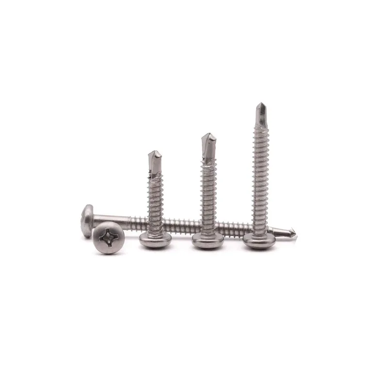 Pan Head Self Drilling Screws Drive Self Tapping Screws, Sheet Metal Screws 410 Stainless Steel Full Thread with Drilling Point