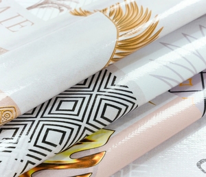 Sang Trọng Hoa Mô Hình Nhà Ăn Khăn Trải Bàn Không Thấm Nước Phong Cách Vải Không Dệt Với PVC & Polyester Vết Chịu Mài Mòn Bảng Bìa - Product Image 4