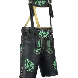 Lederhosen Negros de Diseño para el Oktoberfest, Tallas Europeas del 46 al 62, Disponibles en Stock - Product Image 1