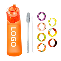Bouteille d'eau aromatisée de 650 ml avec capsules de saveur, parfum de fruits, Tritan, pour boissons sportives, idéale pour l'extérieur