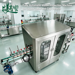 Machine d'inspection visuelle entièrement automatique pour la détection des défauts d'étiquettes de bouteilles d'alcool et des bouchons décalés, système de tri haute vitesse - Product Image 5