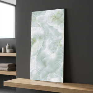 Glossy Fully Glazed Porcelain Floor Tiles Grofler Green 600x1200mm Grey Stone Interior Flooring - Product Image 1