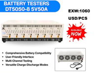 8 canaux 5V 50A 400a Max. Test de décharge de charge de cellule de batterie au lithium et testeur d'analyseur de maintenance d'équilibre DT5050
