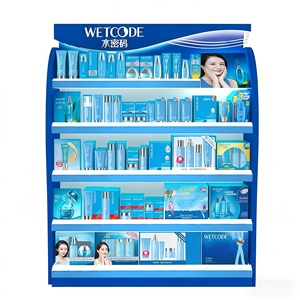 Exhibidor de Piso de Madera con LED de Primera Calidad para Marcas de Cuidado de la Piel en Tiendas Minoristas, Solución Elegante para Exhibición - Product Image 3