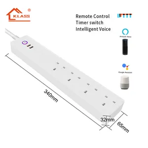 Universal Phone Electric Switches Smart Power Socket Plug Set Wall Socket Usb Plug Wifi Power Strip Tuya Eu Usb No Camera