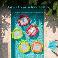 Grenzüberschreitende Neuheit: Aufblasbares PVC-Schwimmfloß für draußen mit faltbarer Rückenlehne, Netz und 4-Röhren-Liegestuhl