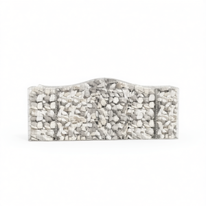 Ensemble de 2 paniers gabions en fer galvanisé argenté pour pots de fleurs, jardinières, design rustique - Product Image 1