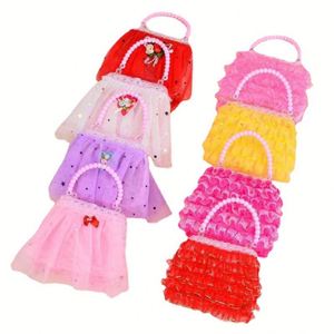 Wholesale Creative DIY LED Princess Handbag Colorful <b>Flash</b> <b>Light</b> Lace Makeup Bag for Children Parties and Gifts - Product Image 3