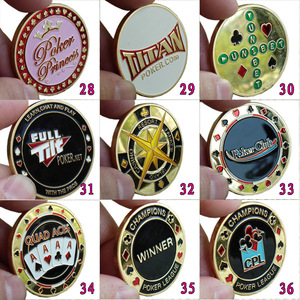 Moneda Conmemorativa Metálica de Póker, Porta Fichas de Texas Hold'em, Protector de Cartas para Dealer y All-in, Cientos de Estilos para Elegir - Product Image 3