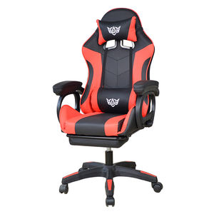 Barato personalizado negro rojo cuero giratorio PVC PU cómodo reclinable económico juego silla <span class=keywords><strong>gamer</strong></span> silla con reposapiés - Product Image 4
