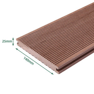 LT Garden Outdoor Prix bon marché Platelage creux en WPC Plancher de terrasse antidérapant en plastique extrudé Composite Decking - Product Image 3