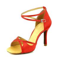 Chaussures de danse salsa/latine pour femmes, en daim doux et tendance, talon de 9 cm, avec doublure en coton