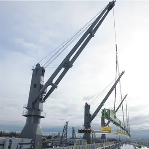 5 ton 3 ton 2 ton laut kapal derek lipat laut lengan derek marina port kaku boom crane untuk kapal