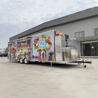 Camion de restauration rapide CAMP poulet frit et pizza restaurant mobile concession remorque alimentaire cuisine entièrement équipée à vendre