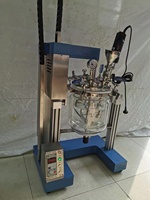 Mélangeur émulsifiant sous vide à l'échelle du laboratoire, cuve en verre, homogénéisateur à cisaillement élevé, équipement de fabrication de cosmétiques, onguents et gels