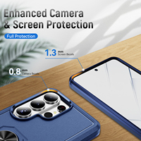 Funda para Teléfono S25 Edge con Soporte de Anillo, Nueva Funda Protectora Móvil Antigolpes de Doble Capa TPU+PC 2 en 1 para Samsung Galaxy S26 Ultra 2025