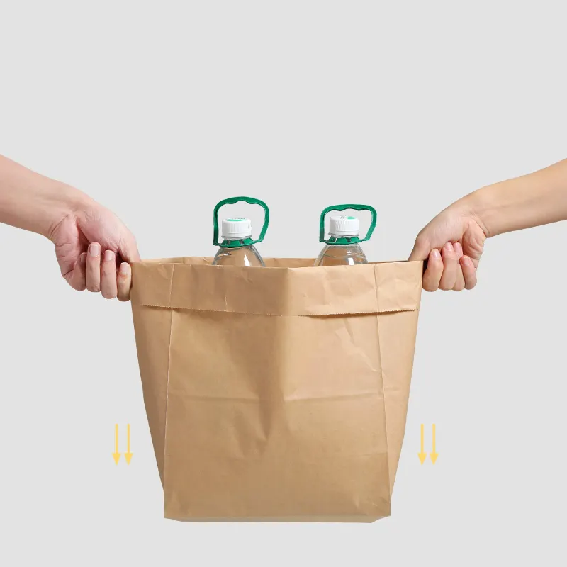 सरल शैली कस्टम लोगो सकल पैकिंग के लिए क्राफ्ट पेपर बैग