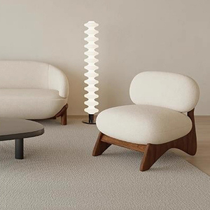 Poltrona Reclinabile Moderna in Stile Nordico, Struttura in Legno, Tessuto Ecologico, Comfort per Soggiorno, Camera da Letto, Ufficio, Hotel, Villa - Product Image 2