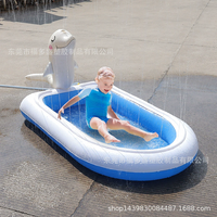 Fournisseur d'usine : Piscine gonflable en forme de dauphin pour jeux aquatiques, aire de jeux aquatique extérieure, bassin de jeux aquatiques pour enfants et fontaine en forme de dauphin