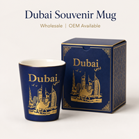 Souvenirs touristiques de Dubaï, Émirats arabes unis, verres à shot en céramique personnalisables, petite tasse à vin en porcelaine de luxe pour les invités, personnalisation OEM ODM