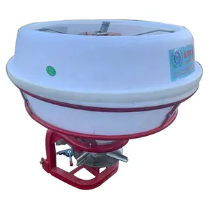 New granular fertilizer spreader with mixing plastic barrel