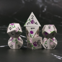 Set Dadu DND Polihedral Kualitas Tinggi dari Paduan Seng, Grosir Kustom, D4-D20, 7 Buah dalam Kemasan Kotak dengan Layanan OEM/ODM