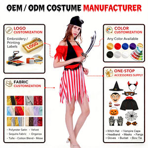 Disfraces de Cosplay de <span class=keywords><strong>Pirata</strong></span> para <span class=keywords><strong>Mujer</strong></span> Adulta, Trajes de TV y Cine, Vestido con Diseño Estampado para Halloween y Carnaval - Product Image 5