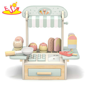 Juego de Imitación de Heladería de Madera con <span class=keywords><strong>Caja</strong></span> <span class=keywords><strong>Registradora</strong></span> Funcional, Juguetes de Helados Realistas y Cajón de Almacenamiento W10A312 - Product Image 2