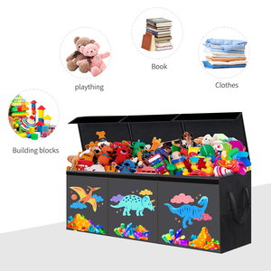 Caja de almacenamiento de juguetes plegable cuadrada grande personalizable Compartimentos de almacenamiento plegables Cubo de almacenamiento cuadrado de poliéster para juguete - Product Image 4