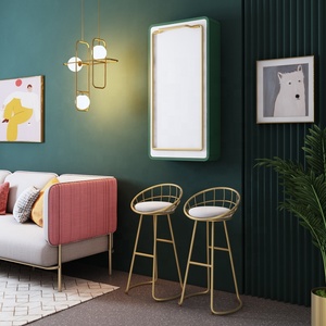 Mesa de Bar Plegable Pequeña para Apartamento, Diseño Jasiway, Blanca y Verde, Mueble Moderno para el Hogar - Product Image 2