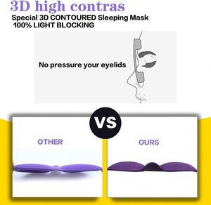 Custom Logo Lightweight Comfortable Super Soft 3D Memory Foam Eye <b>Mask</b> With Elastic Strap for Relaxing <b>Sleep</b> - Product Image 4