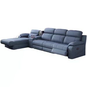 Sofá Eléctrico con Tapicería de Cuero Resistente, Función de Masaje, Estructura de Madera, Diseño Moderno y Movimiento Oscilante - Product Image 1