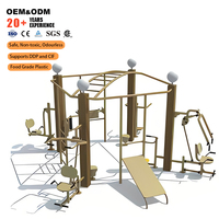 Equipo de Juegos al Aire Libre Personalizado de Alta Calidad, Estructura de Escalada Combinada para Niños, LLDPE y Acero, para Escuelas y Parques, OEM