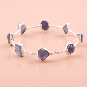 Brazalete hecho a mano de Plata de Ley 925 con piedra de sol Natural, piedra preciosa hecha a mano, joyería de piedras preciosas de plata para regalo - Product Image 4