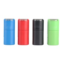 Tampon encreur rond en plastique ABS, mini-tampon personnalisé avec logo pour banque, bureau, documents, modèle portable R-0012