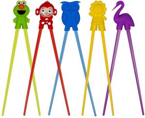 Palillos de entrenamiento para niños y principiantes, juego de palillos de silicona para acampar con ayuda de aprendizaje acoplable, reutilizables y ecológicos - Product Image 1
