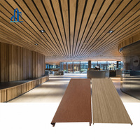 Composants de bardage extérieur ignifuge et étanche à effet bois, sous-couche ventilée à rainures et languettes, panneau de soffite en aluminium pour hôtel